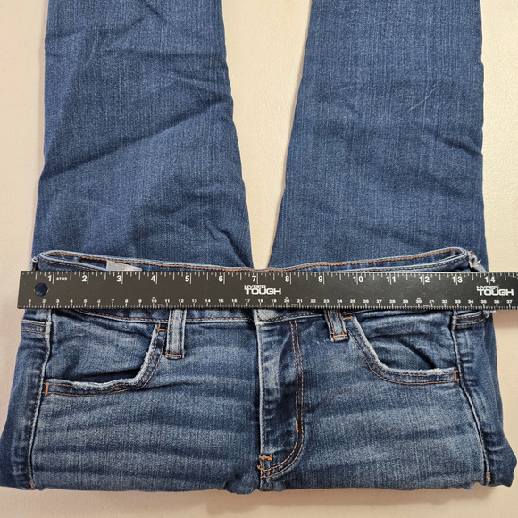 American Eagle Jegging Women's 4 Regular Blue Dark Wash Super Stretch X Distress - Picture 7 of 16